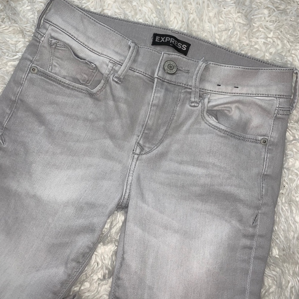 Gray Distressed Jeans